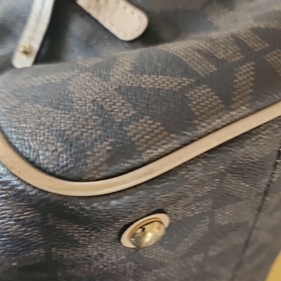 Michael Kors Monogram Brown and Tan Satchel - Picture 7 of 12